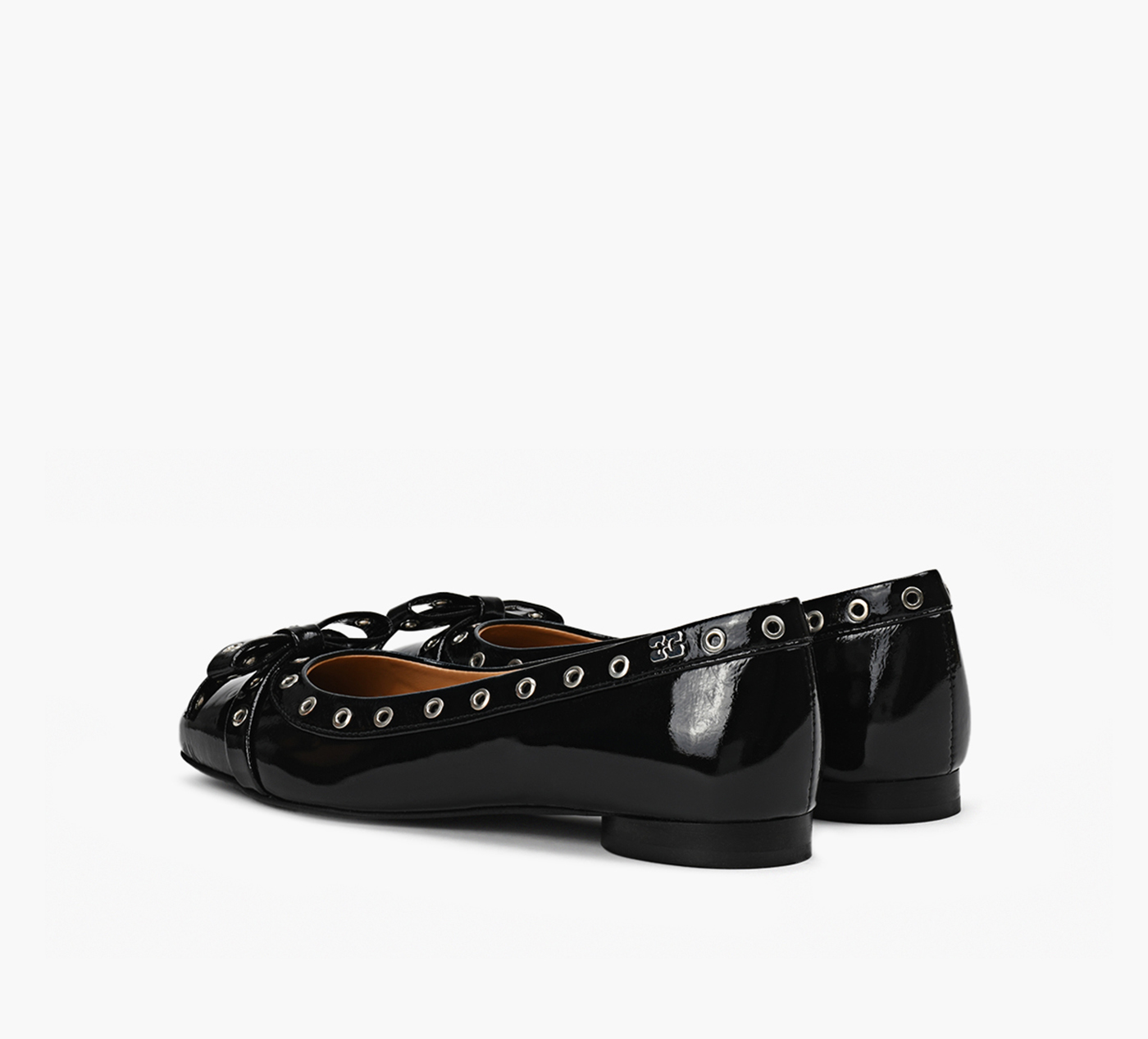 EYELETS BOW BALLERINA