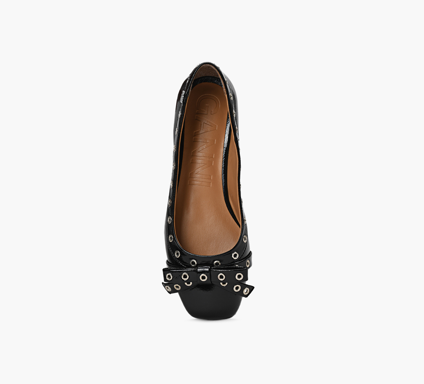 EYELETS BOW BALLERINA