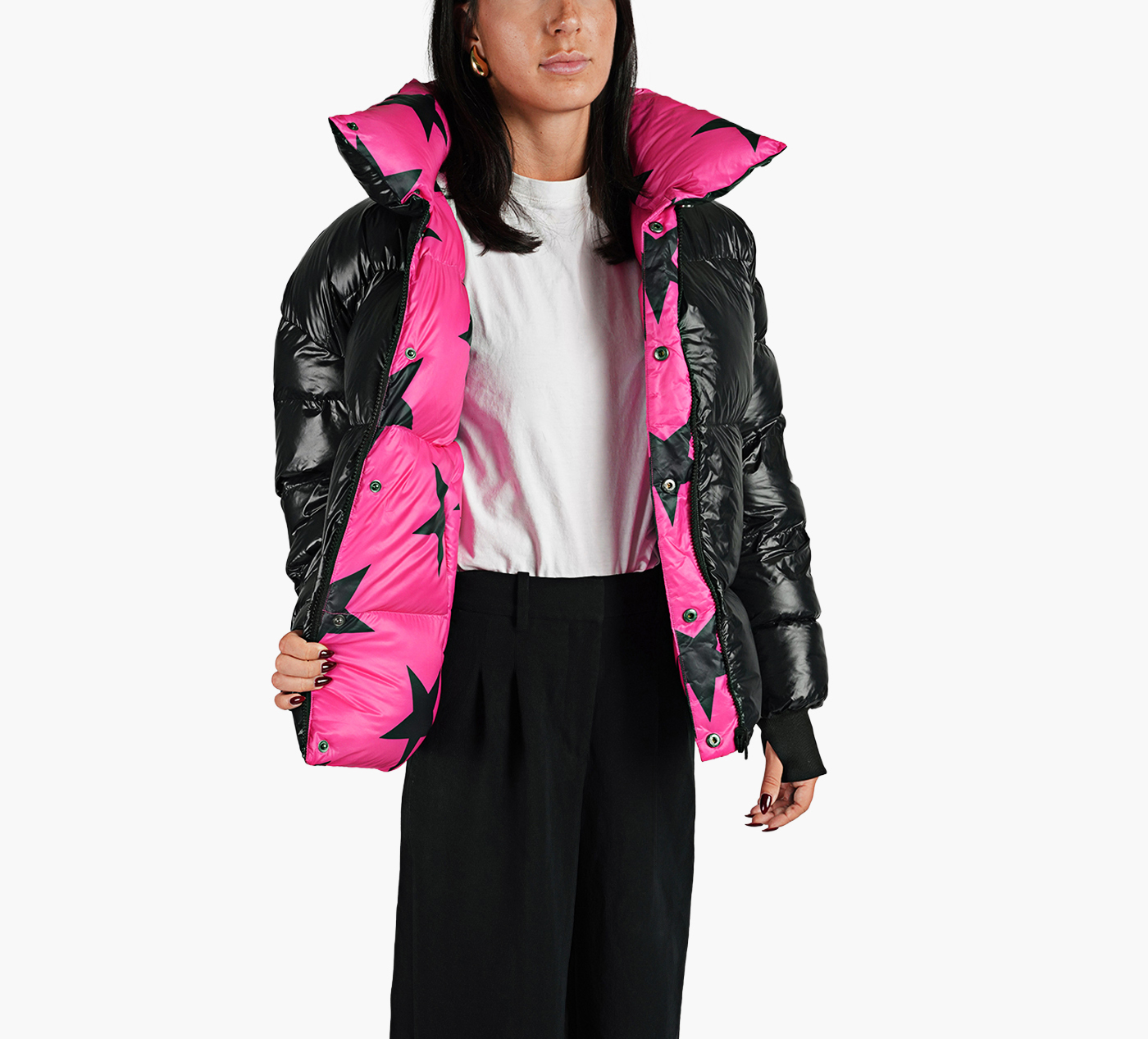 REVERSIBLE CROPPED BOMBER