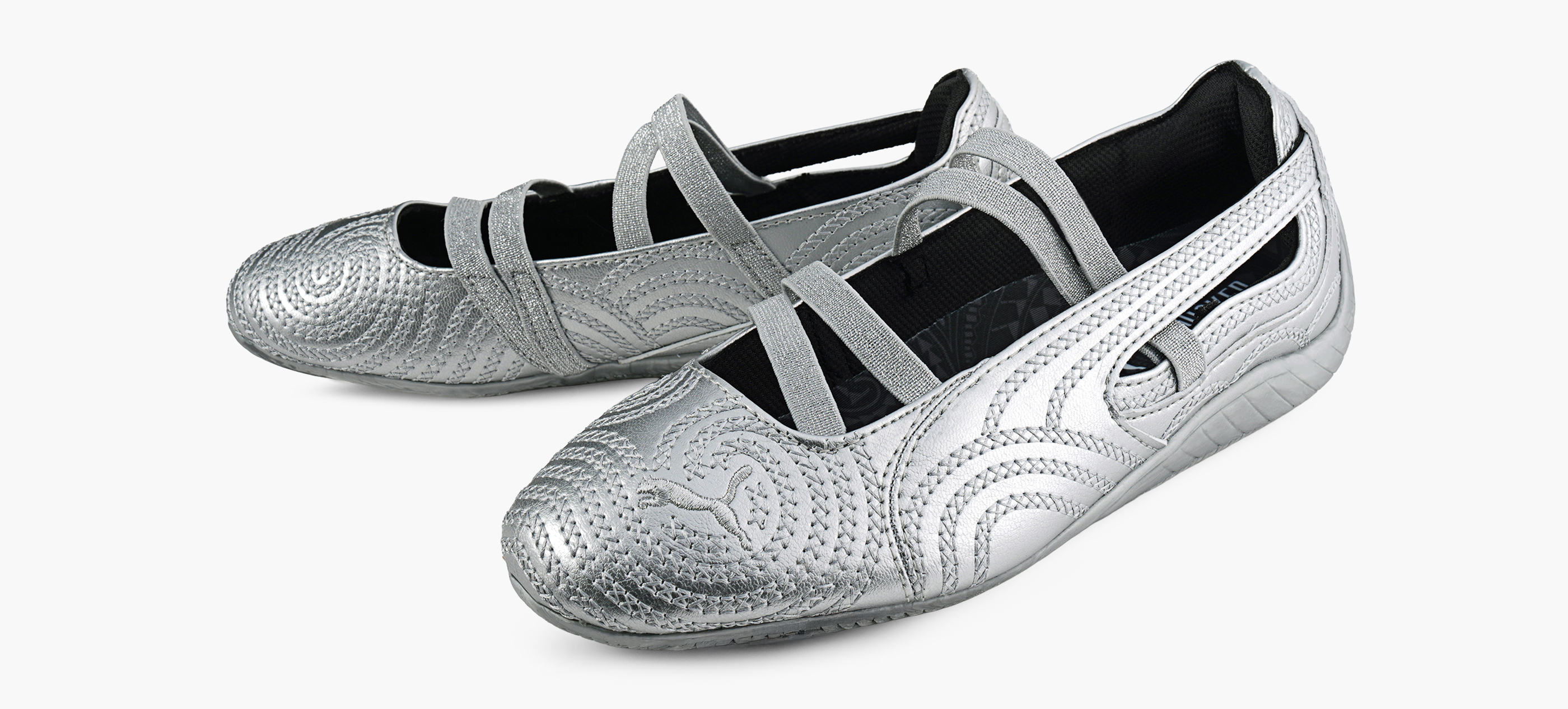 PUMA X WICKED SPEEDCAT BALLET SILVER SLIPPER
