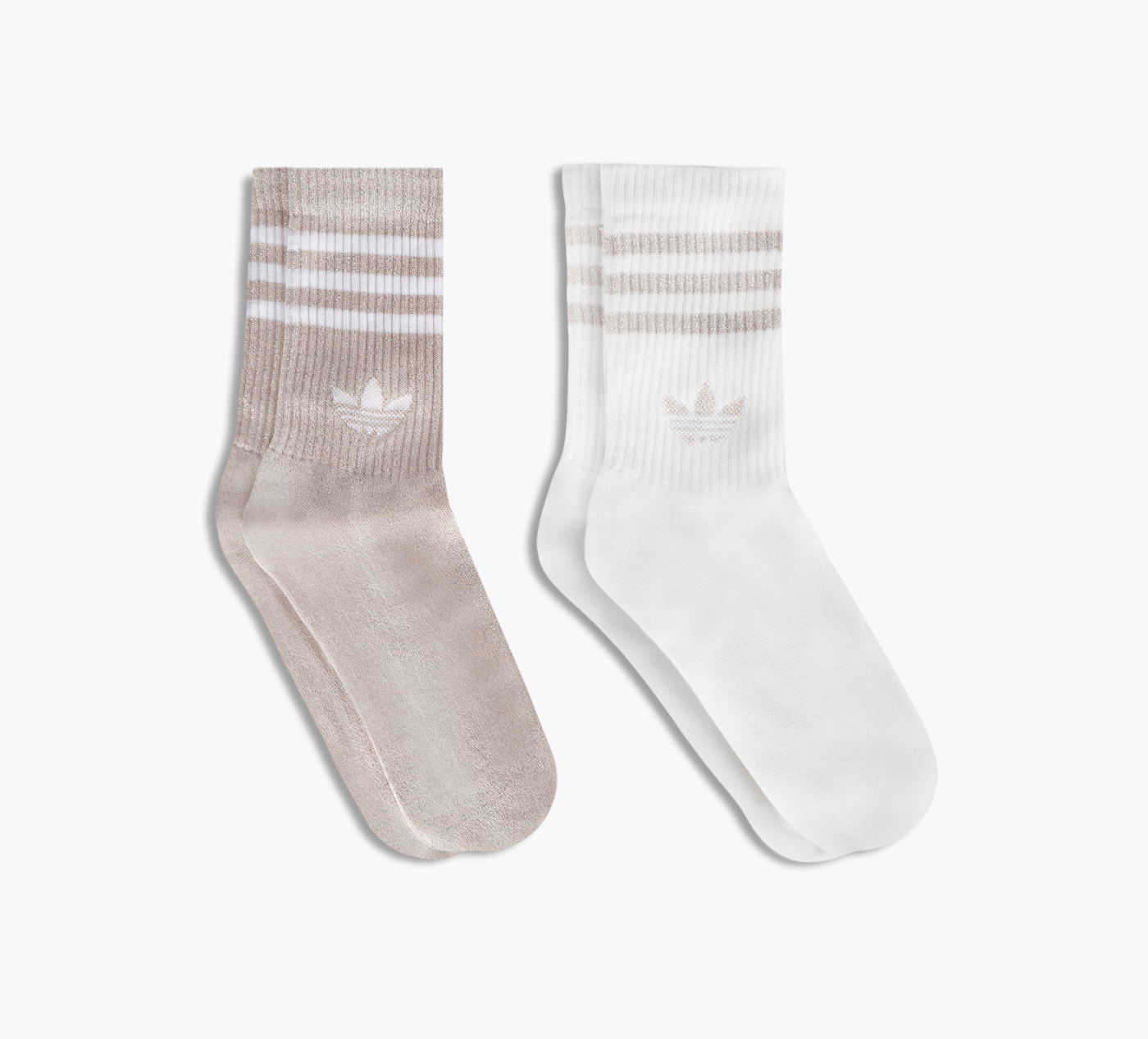 3 STRIPES GLITTER CREW SOCK 2 PAIRS