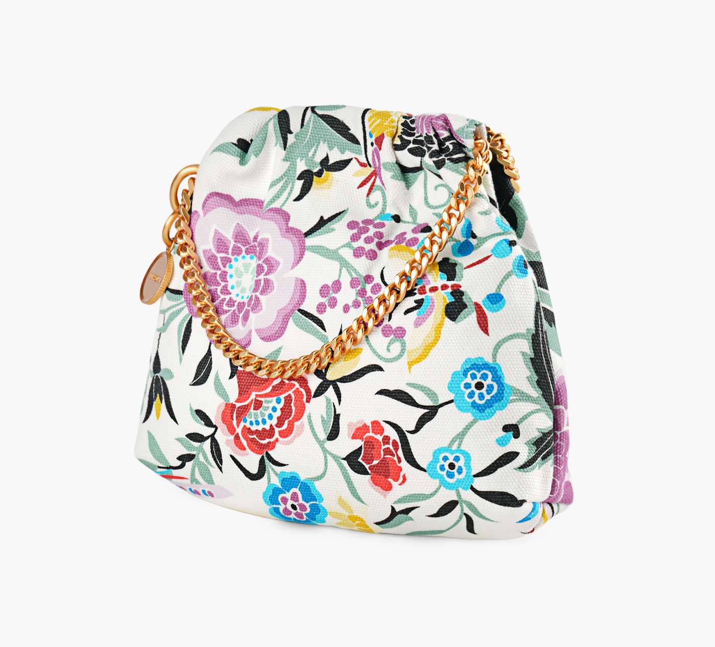 POCHETTE EN TOILE À CORDON CHAÎNE FLORAL
