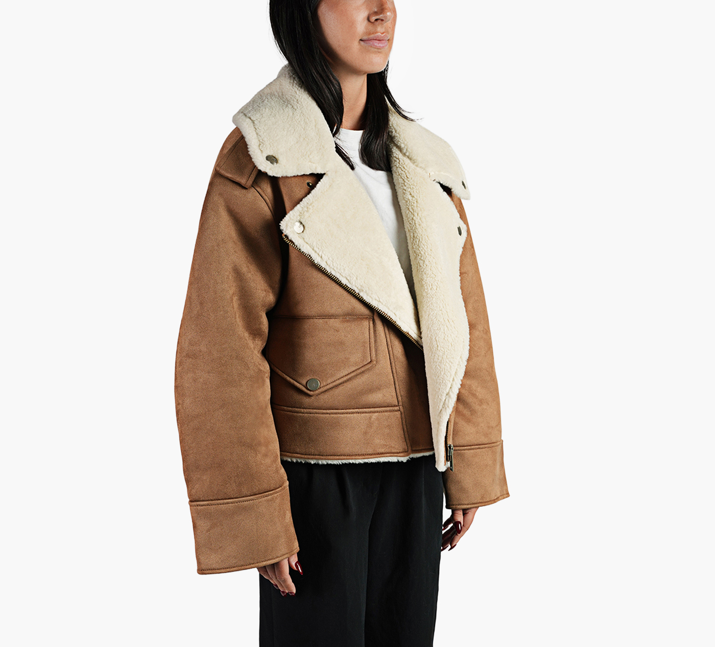 FINNIAN LUXEFLUFF MOTO JACKET