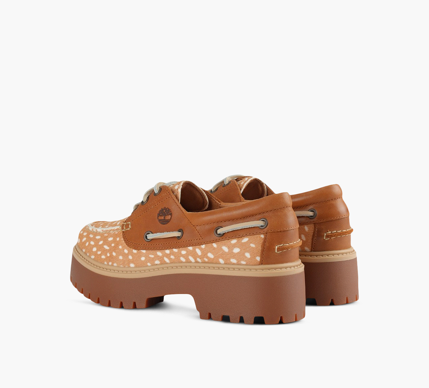 STONE STREET PLATFORM DEER PRINT BOAT SHOE