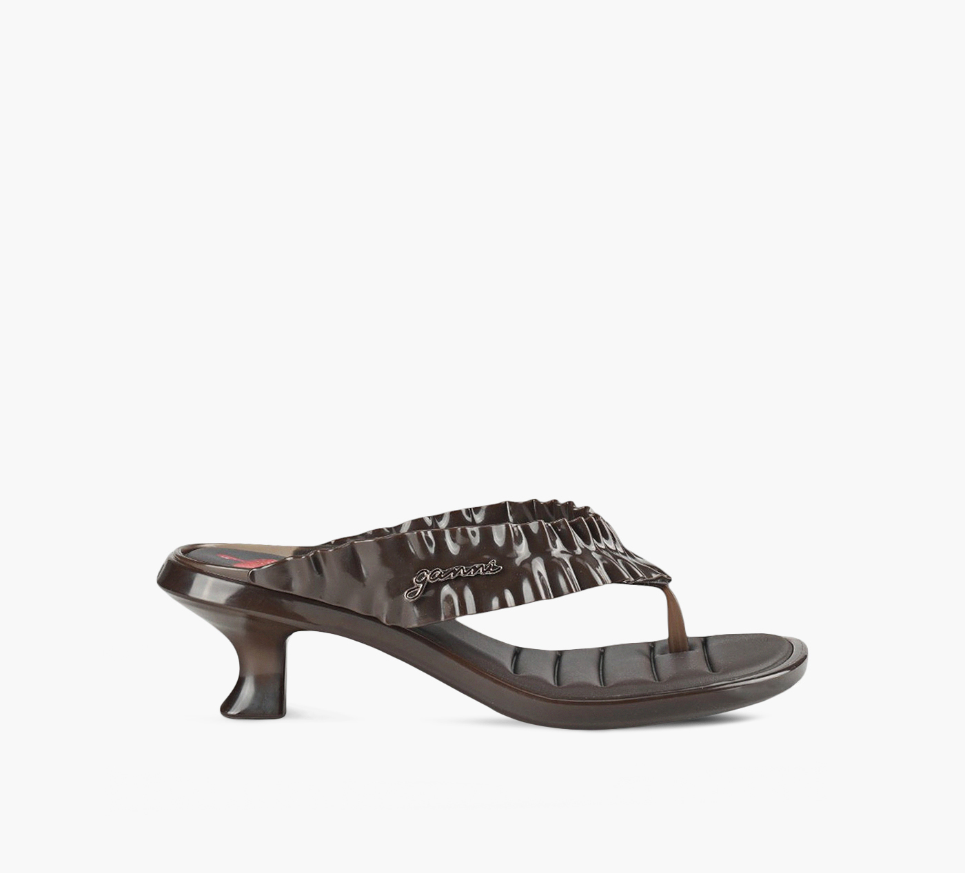 MELISSA THONG KITTEN HEEL + GANNI AD.