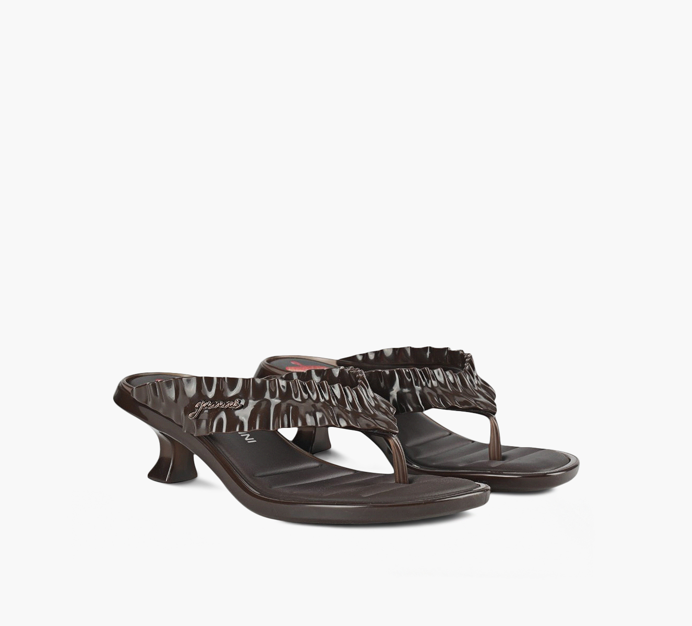 MELISSA THONG KITTEN HEEL + GANNI AD.