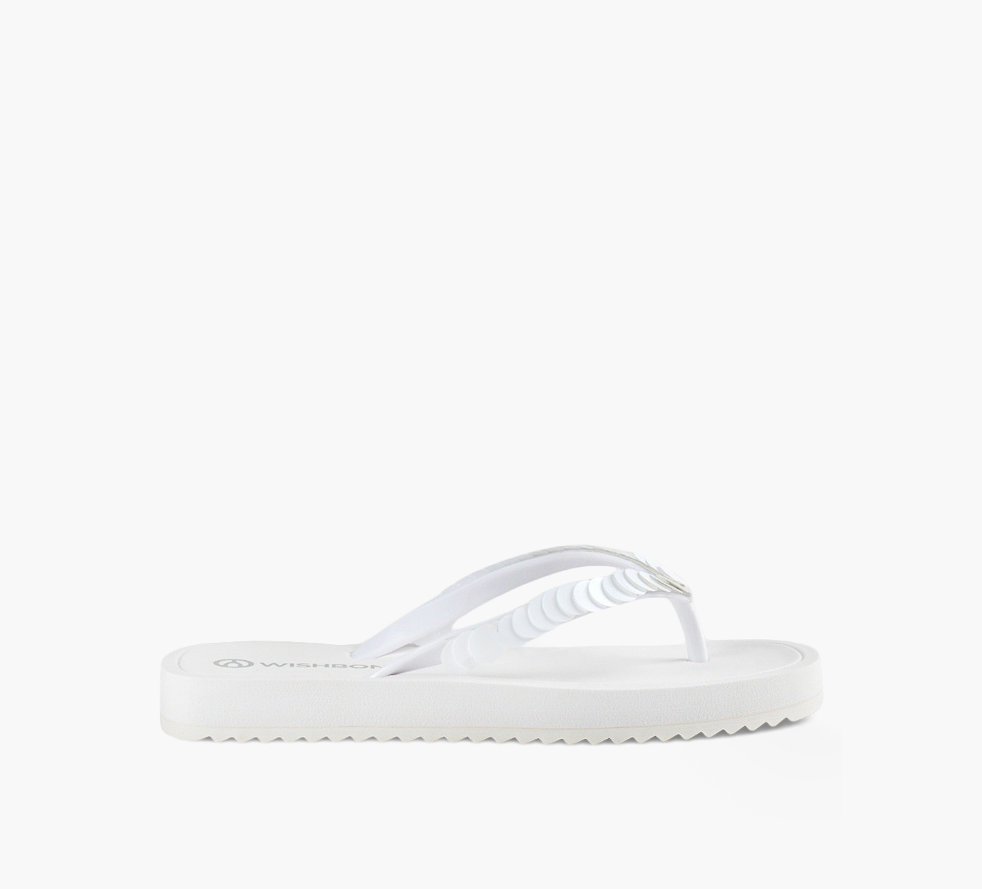WHITE RUBBER WITH SEQUINS
